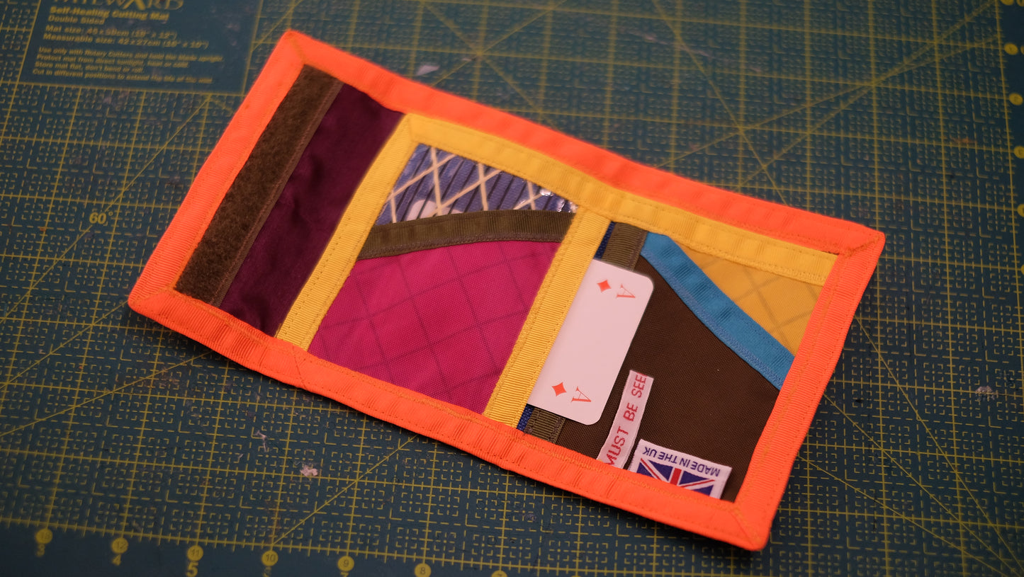 Ready-to-Ship Wood Green Wallet #1 open inner