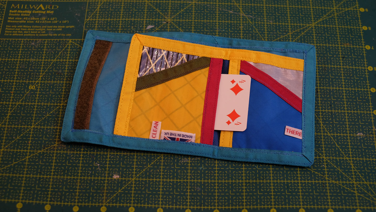 Ready-to-Ship Wood Green Wallet #4 open inner