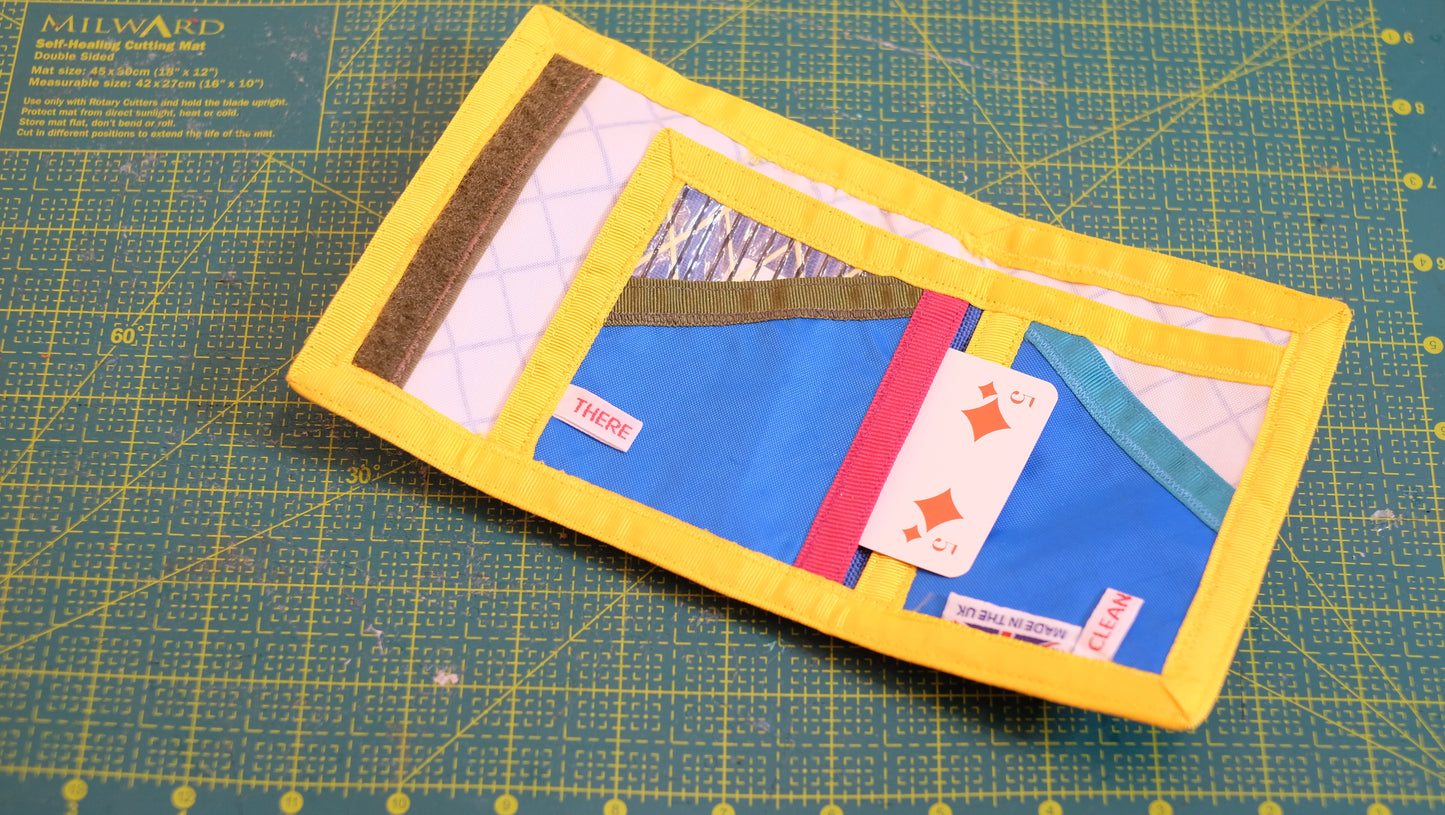 Ready-to-Ship Wood Green Wallet #5 open inner