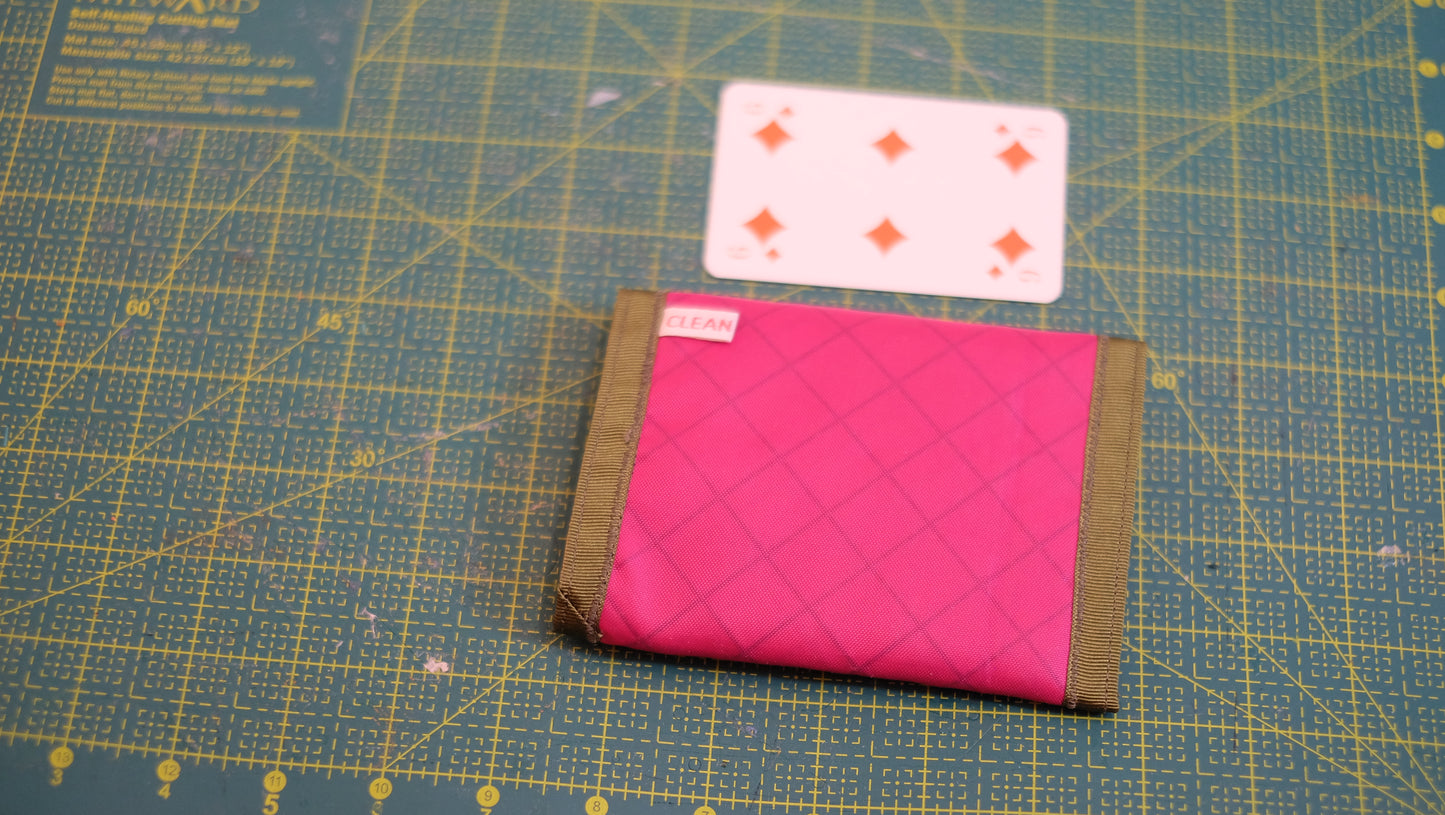 Ready-to-Ship Wood Green Wallet #6 closed back