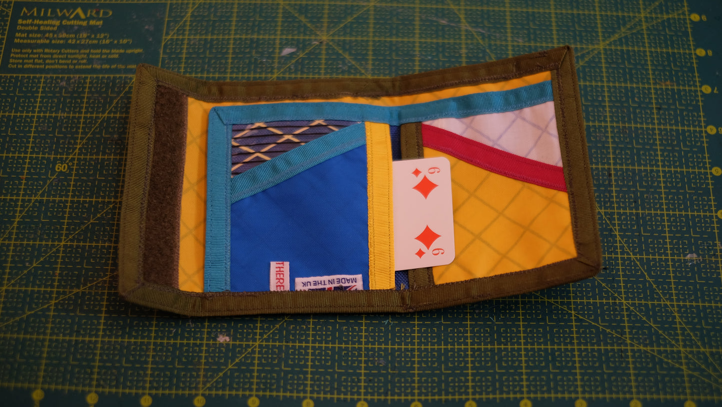 Ready-to-Ship Wood Green Wallet #6 open inner