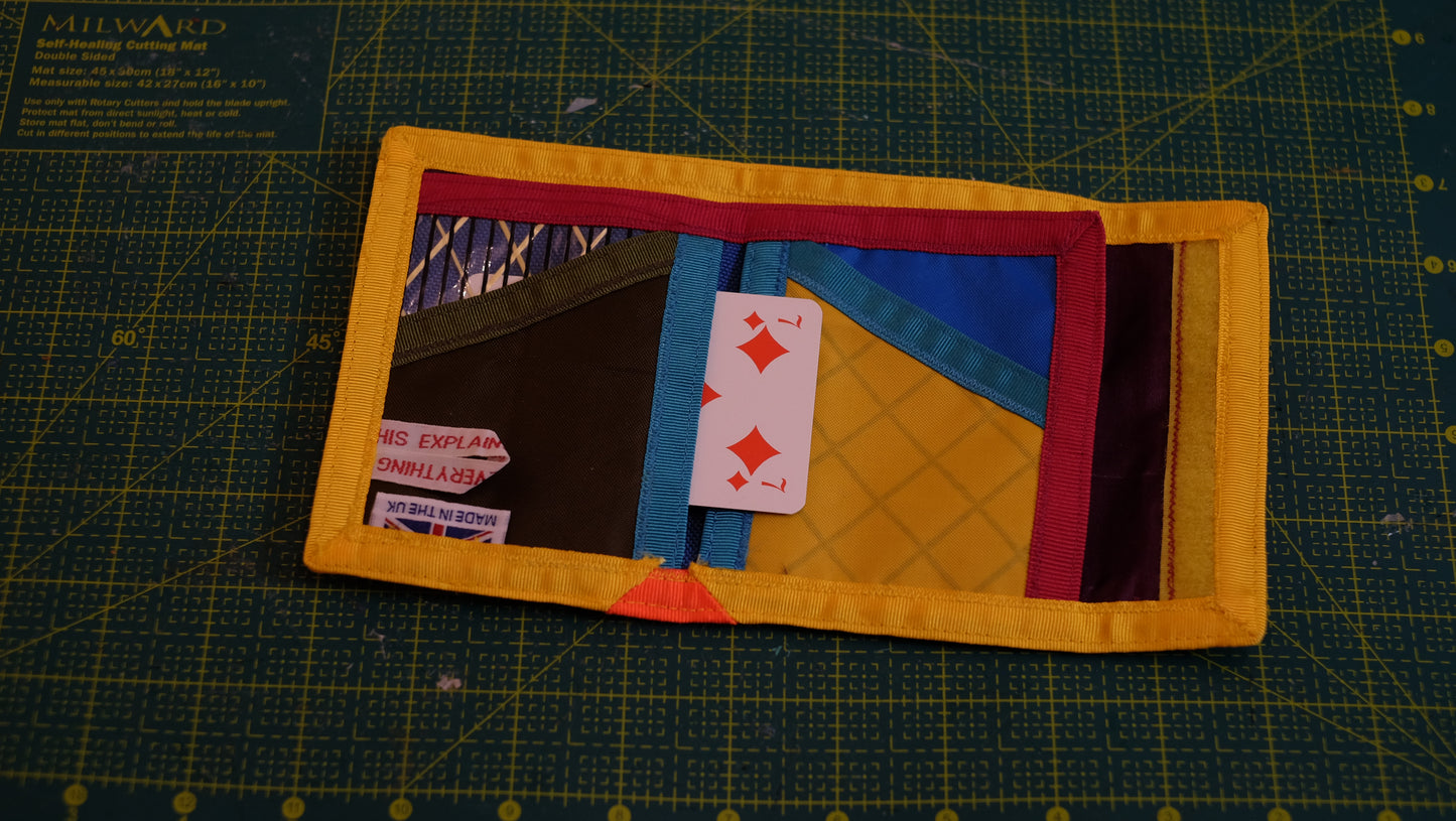 Ready-to-Ship Wood Green Wallet #7 open inner