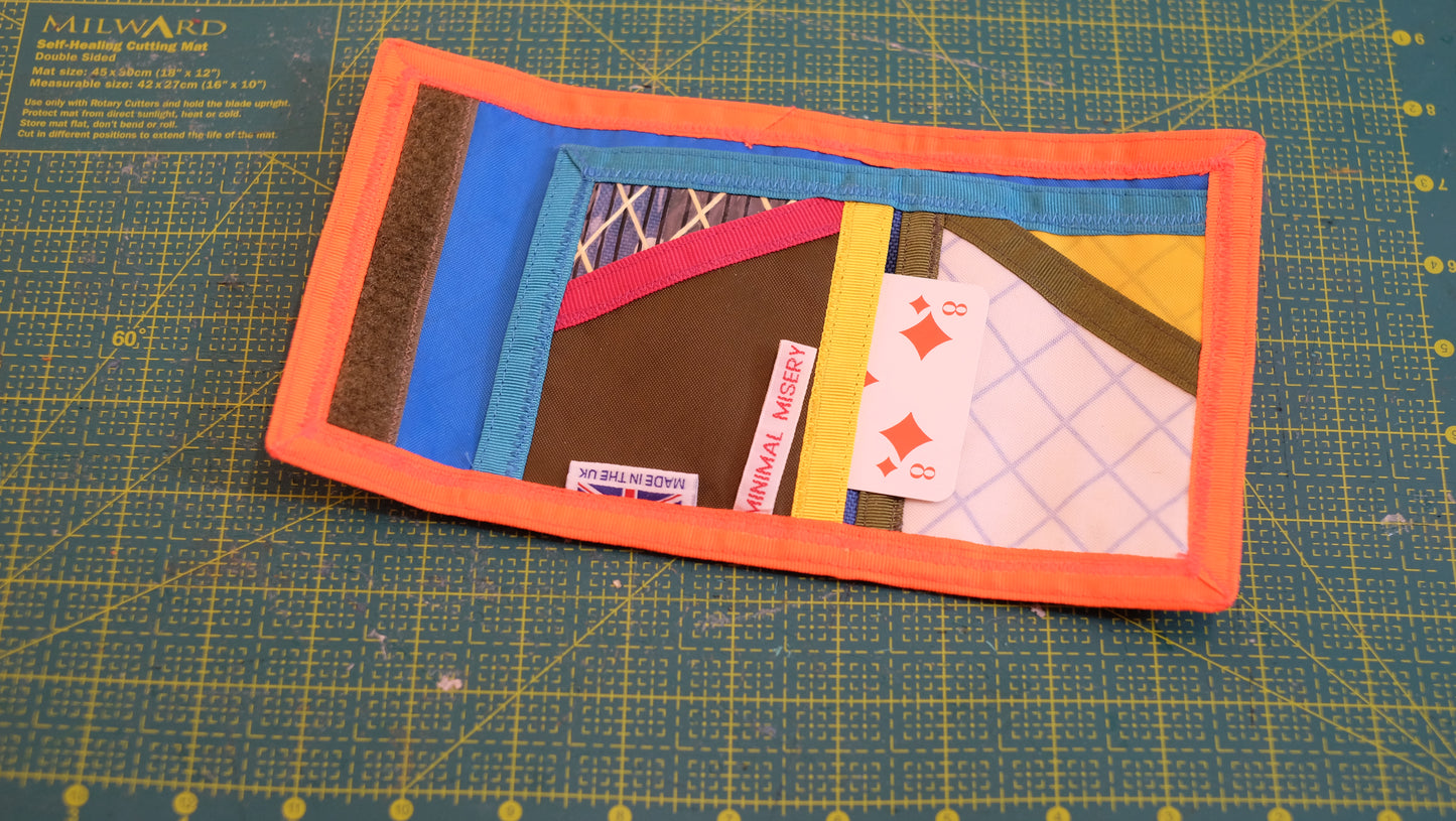 Ready-to-Ship Wood Green Wallet #8 open inner