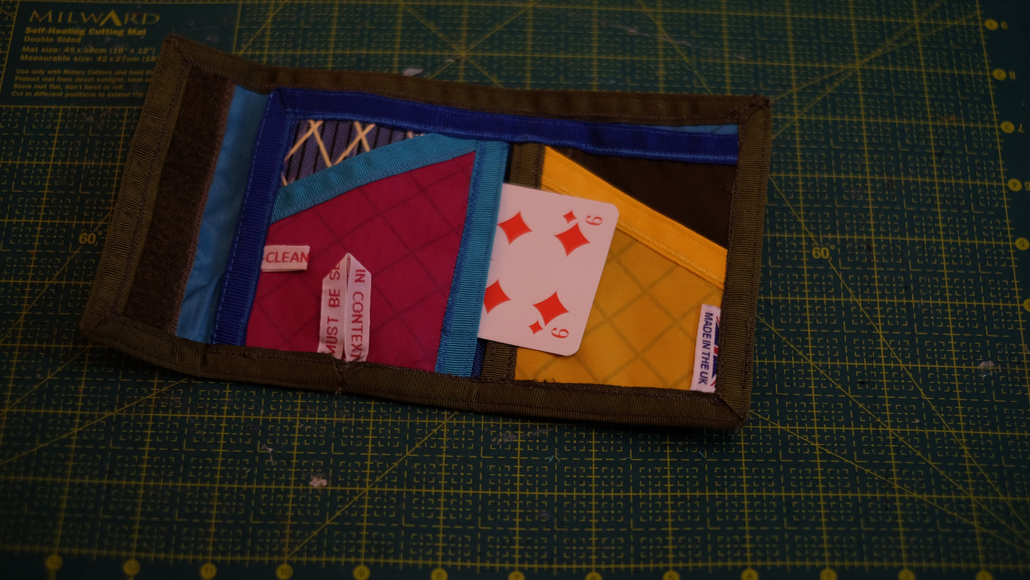 Ready-to-Ship Wood Green Wallet #9 open inner