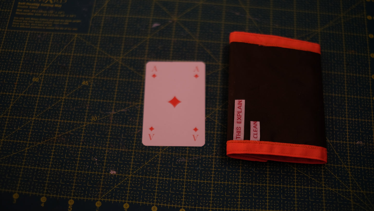 Ready-to-Ship Wood Green Wallet #1 closed back