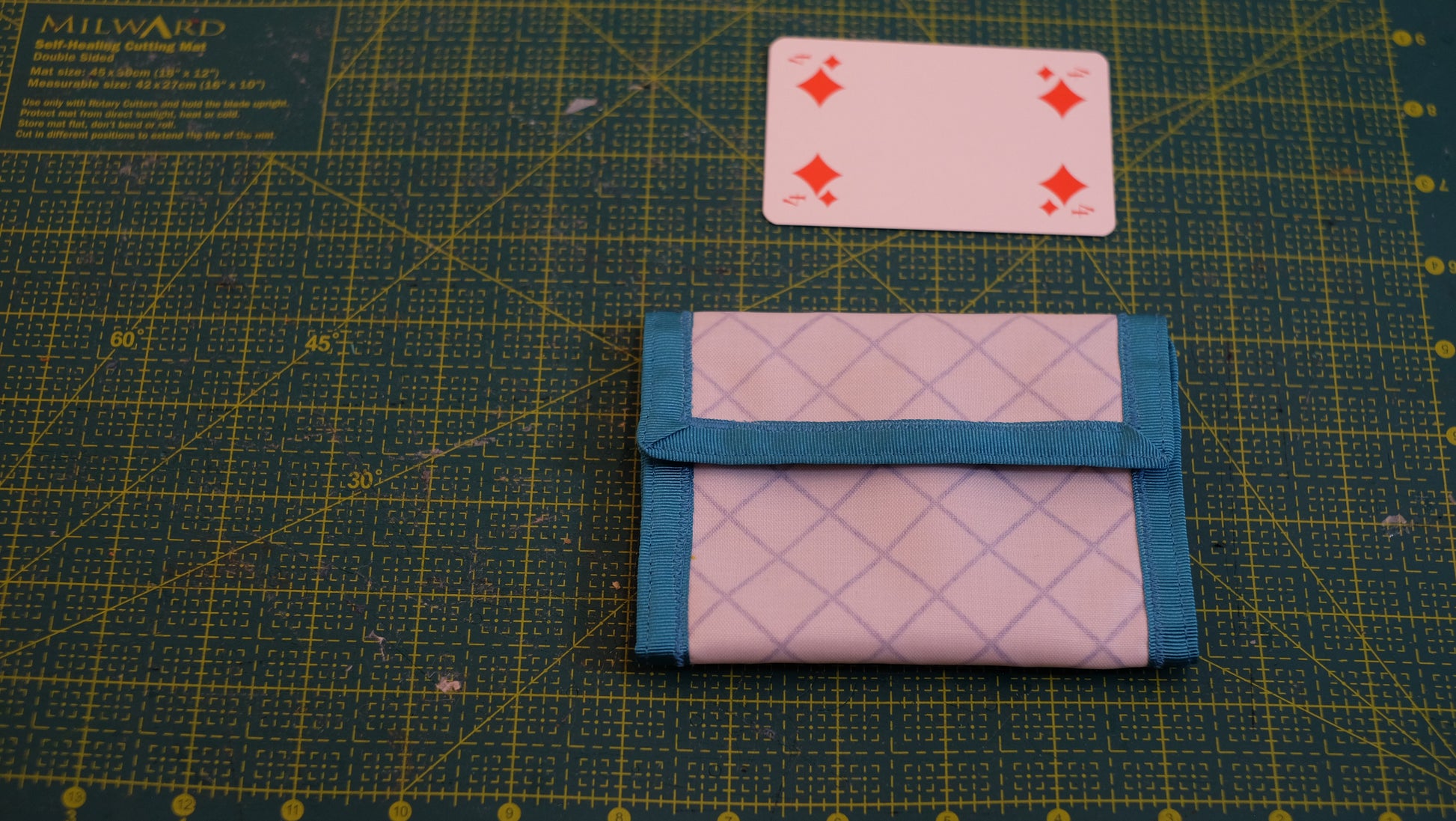 Ready-to-Ship Wood Green Wallet #4 closed front