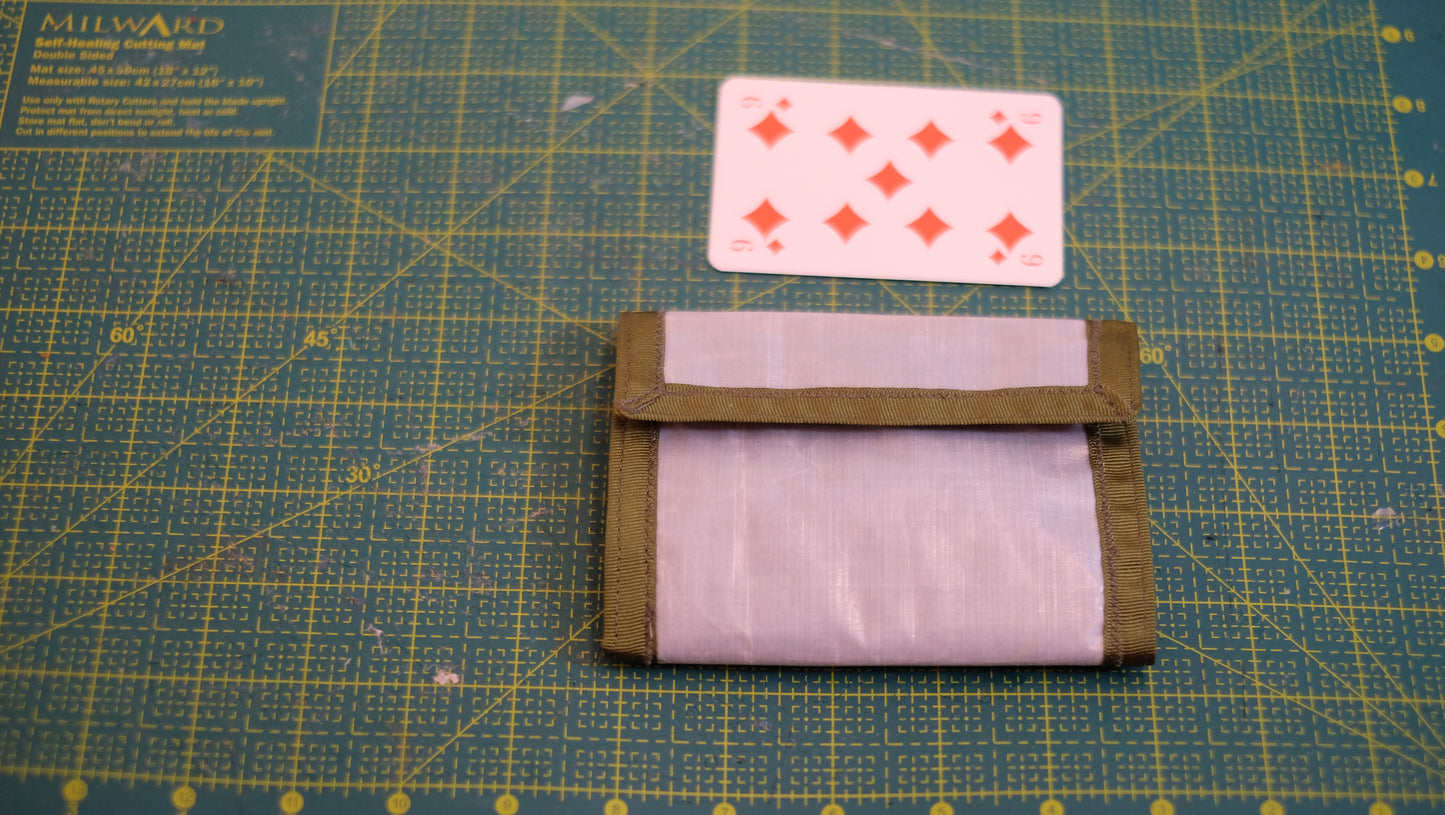 Ready-to-Ship Wood Green Wallet #9 closed front